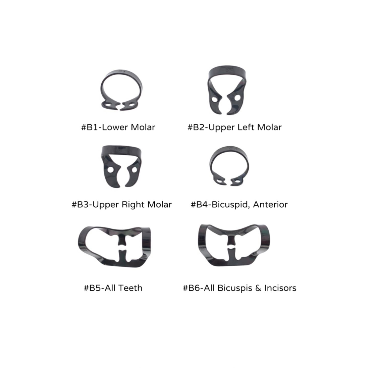 RPHL Brinker Clamps 組 - Tissue Retractor(鍍黑鈦6入) - 上宏牙材 Macro Dental