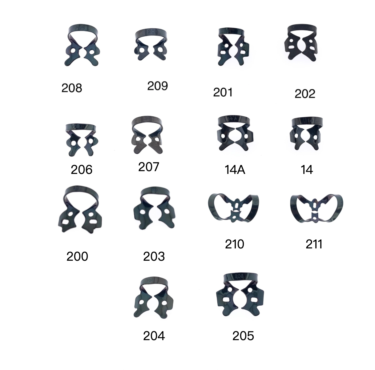鍍黑鈦rubber dam clamp (31入)