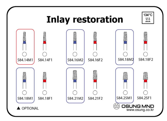 Osung歐崧 嵌體復形鑽針組 - 上宏牙材 Macro Dental